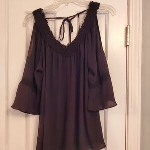 Cut out shoulder blouse